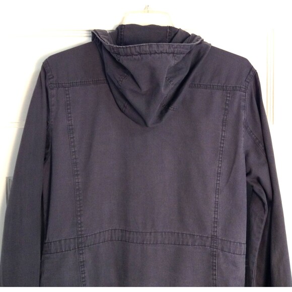 Vtg Aeropostale Jacket S/P Gray Cargo Hooded Zip Utility Bella Swan Preppy Y2K - Picture 5 of 9